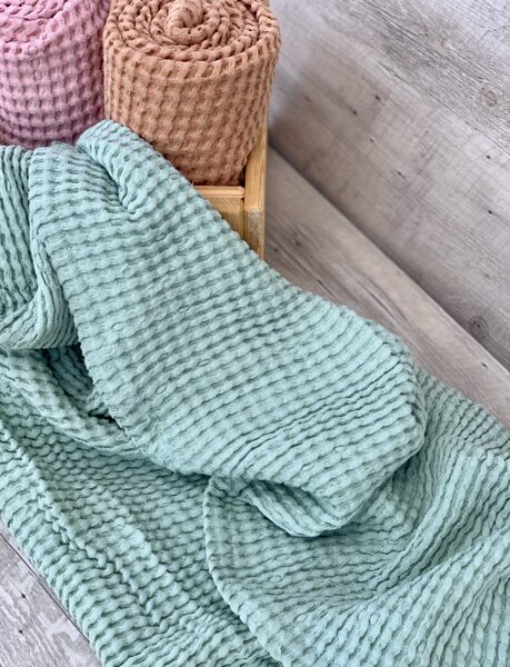 Mint green blanket throw baby