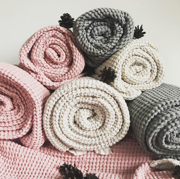Linen and cotton towel 135x65cm
