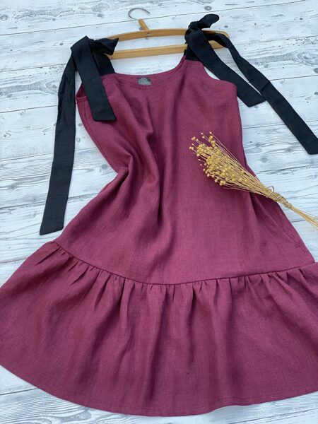 Lina kleita ar rišu vasarai S/ 36 izm.